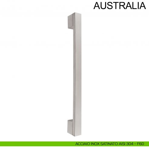 Maniglione dritto in acciaio quadrato per porta 40x15 mm Australia Fimet Inox acciaio AISI 304