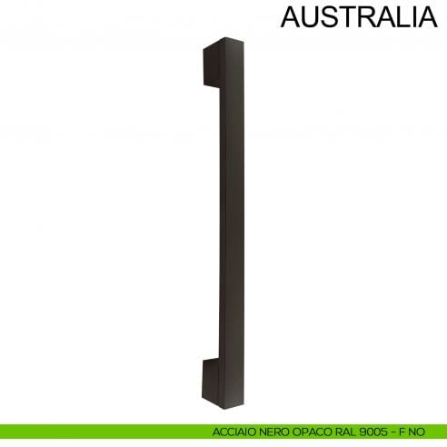 Maniglione dritto in acciaio quadrato per porta 40x15 mm Australia Fimet Inox nero opaco RAL 9005