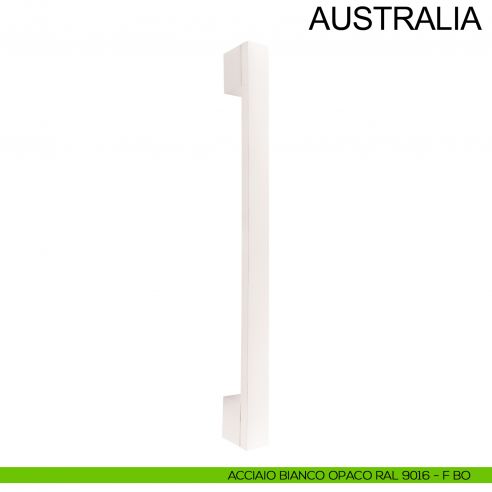 Maniglione dritto in acciaio quadrato per porta 40x15 mm Australia Fimet Inox bianco opaco RAL 9016