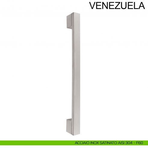 Maniglione squadrato dritto in acciaio per porta 20x10 mm Venezuela Fimet Inox acciaio AISI 304