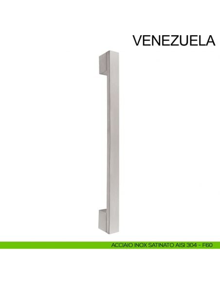 Maniglione squadrato dritto in acciaio per porta 20x10 mm Venezuela Fimet Inox acciaio AISI 304