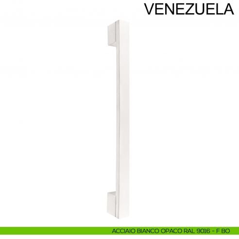 Maniglione squadrato dritto in acciaio per porta 20x10 mm Venezuela Fimet Inox bianco opaco RAL 9016