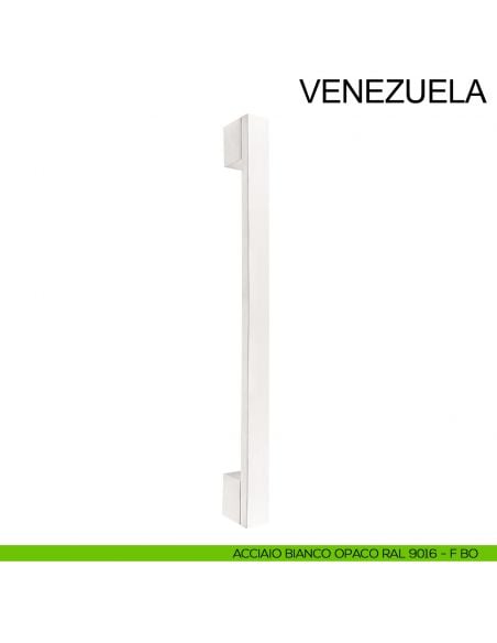 Maniglione squadrato dritto in acciaio per porta 20x10 mm Venezuela Fimet Inox bianco opaco RAL 9016