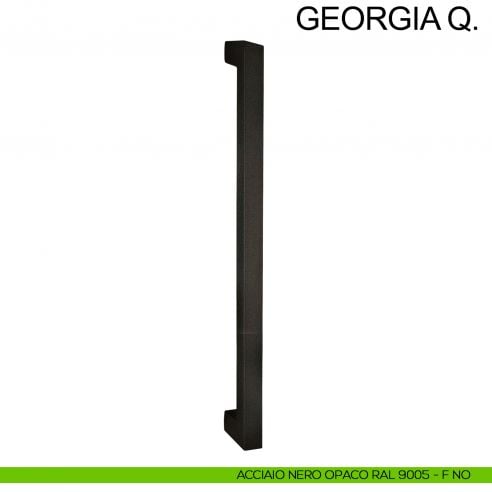 Maniglione in acciaio quadrato dritto per porta 20x20 mm Georgia Q Fimet Inox nero opaco RAL 9005