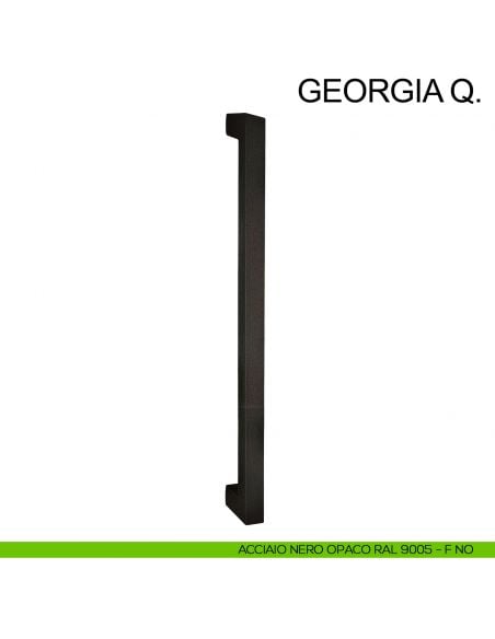 Maniglione in acciaio quadrato dritto per porta 20x20 mm Georgia Q Fimet Inox nero opaco RAL 9005