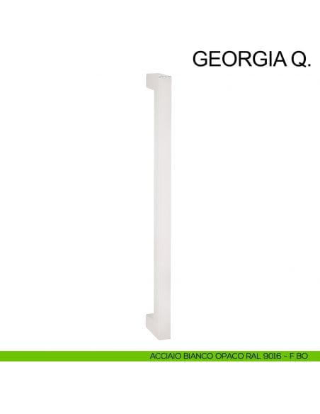 Maniglione in acciaio quadrato dritto per porta 20x20 mm Georgia Q Fimet Inox bianco opaco RAL 9016