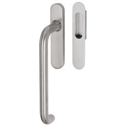 Maniglione per alzante scorrevole singolo cieco con nicchia in acciaio Spagna Fimet Inox