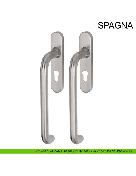 Maniglione per alzante scorrevole accoppiato con placca yale in acciaio Spagna Fimet Inox acciaio AISI 304