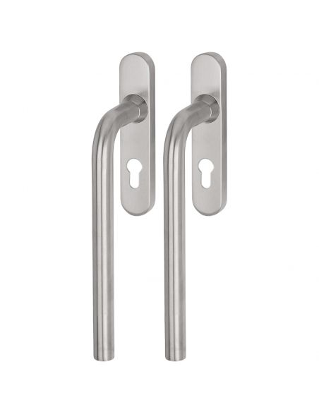 Maniglione per alzante scorrevole accoppiato con placca yale in acciaio Svizzera Fimet Inox