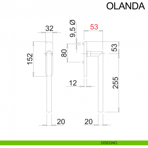 Maniglione ribassato per alzante scorrevole accoppiato con placca yale in acciaio Olanda Fimet Inox disegno alzante