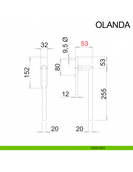 Maniglione ribassato per alzante scorrevole accoppiato con placca yale in acciaio Olanda Fimet Inox disegno alzante