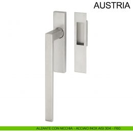 Maniglione per alzante scorrevole singolo cieco con nicchia in acciaio Austria Fimet Inox 2