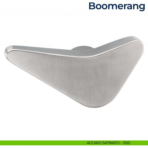 Maniglia per porta Boomerang Frascio acciaio satinato