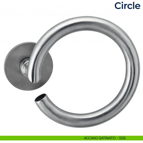 Maniglia per porta Circle Frascio acciaio satinato