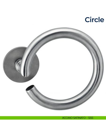 Maniglia per porta Circle Frascio acciaio satinato