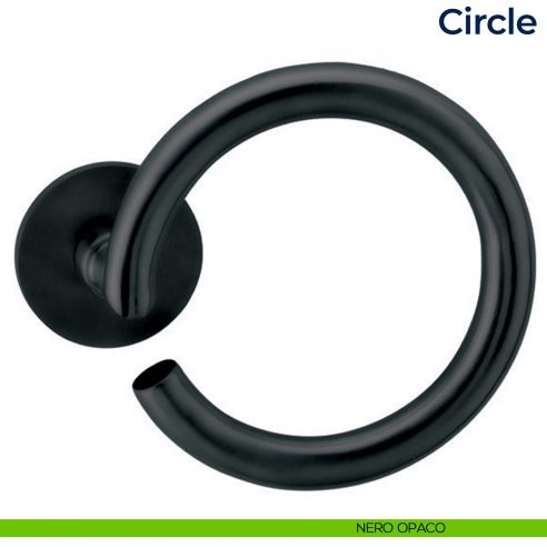 Maniglia per porta Circle Frascio nero opaco