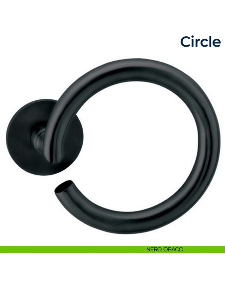 Maniglia per porta Circle Frascio nero opaco