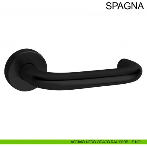 Maniglia in acciaio per porta Spagna Fimet Inox nero opaco RAL 9005