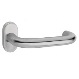 Maniglia in acciaio per porta Spagna Fimet Inox rosetta ovale