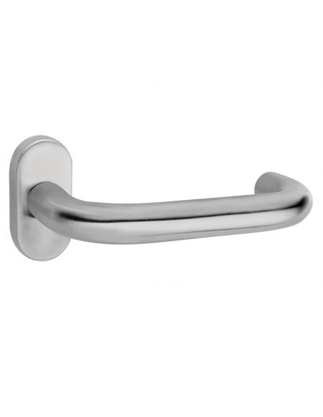 Maniglia in acciaio per porta Spagna Fimet Inox rosetta ovale