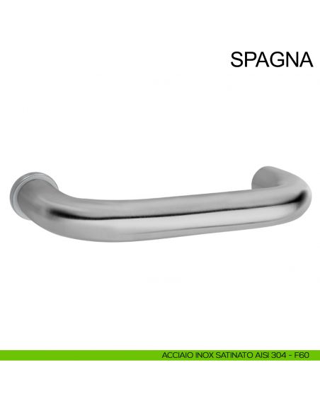 Maniglia in acciaio per porta con rosetta mini Spagna Fimet Inox acciaio AISI 304