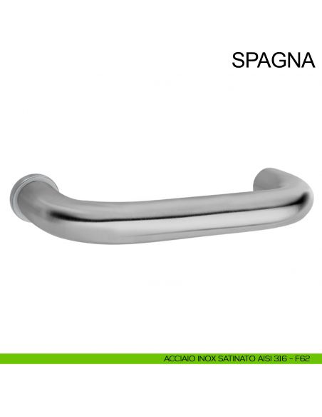 Maniglia in acciaio per porta con rosetta mini Spagna Fimet Inox acciaio AISI 316