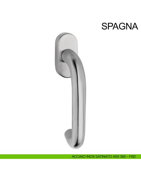 Maniglia in acciaio per finestra DK Spagna Fimet Inox acciaio AISI 316