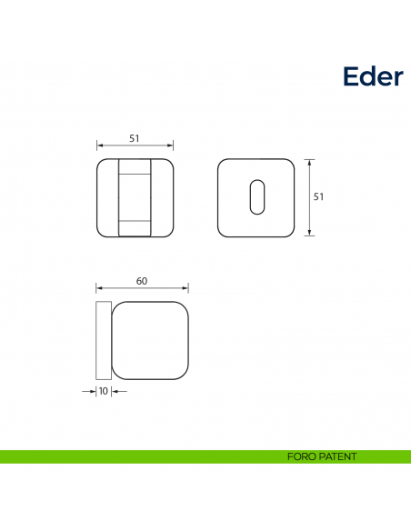 Maniglia per porta Eder Frascio foro patent