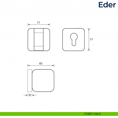 Maniglia per porta Eder Frascio foro yale