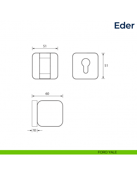 Maniglia per porta Eder Frascio foro yale