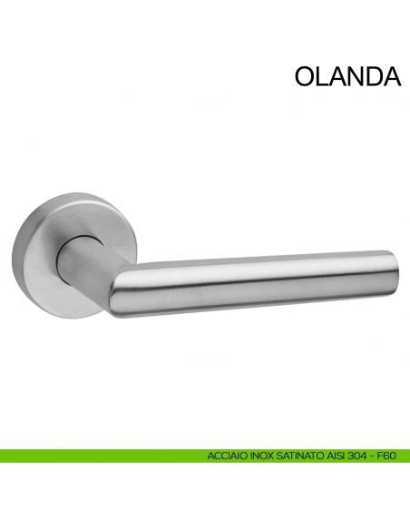Maniglia in acciaio per porta Olanda Fimet Inox acciaio AISI 304