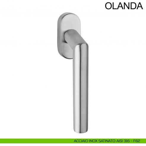 Maniglia in acciaio per finestra DK Olanda Fimet Inox acciaio AISI 316