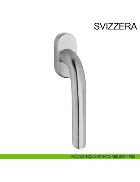Maniglia in acciaio per finestra DK Svizzera Fimet Inox acciaio AISI 304