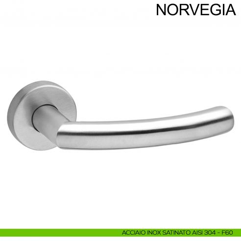 Maniglia in acciaio per porta Norvegia Fimet Inox acciaio AISI 304
