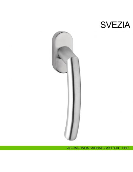 Maniglia in acciaio per finestra DK Svezia Fimet Inox acciaio AISI 304