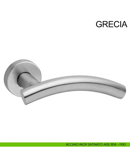 Maniglia in acciaio per porta Grecia Fimet Inox acciaio AISI 304