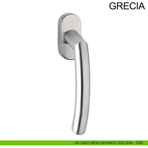 Maniglia in acciaio per finestra DK Grecia Fimet Inox acciaio AISI 304