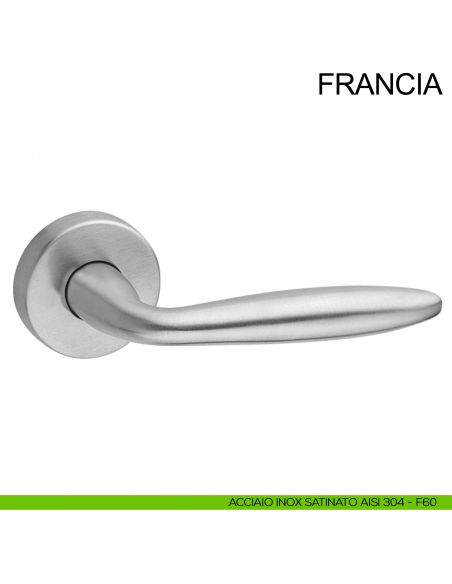 Maniglia in acciaio per porta Francia Fimet Inox acciaio AISI 304