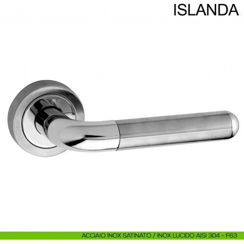 Maniglia in acciaio per porta Islanda Fimet Inox acciaio AISI 304