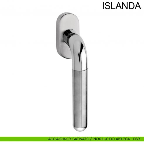 Maniglia in acciaio per finestra DK Islanda Fimet Inox acciaio AISI 304