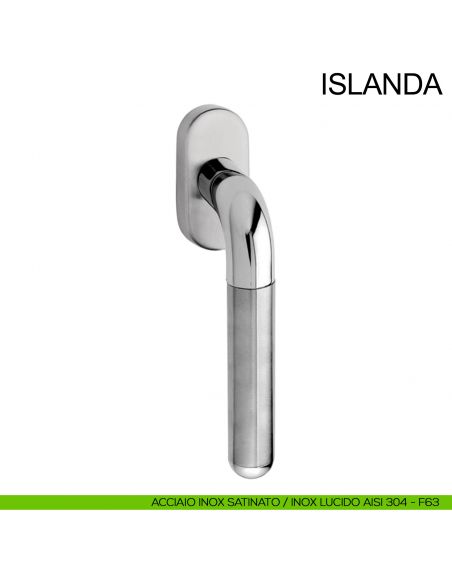 Maniglia in acciaio per finestra DK Islanda Fimet Inox acciaio AISI 304