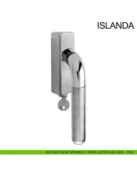 Maniglia in acciaio con chiave per finestra DK Islanda Fimet Inox acciaio AISI 304
