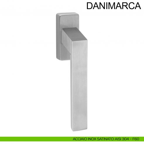 Maniglia in acciaio per finestra DK Danimarca Fimet Inox acciaio AISI 304