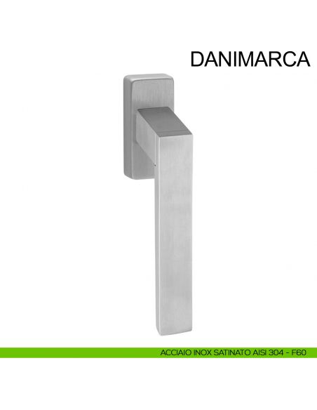 Maniglia in acciaio per finestra DK Danimarca Fimet Inox acciaio AISI 304