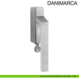 Maniglia per finestra in acciaio con chiave DK Danimarca Fimet Inox 2