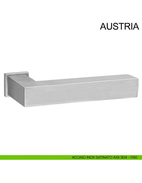 Maniglia in acciaio con rosetta mini per porta Austria Fimet Inox acciaio AISI 304