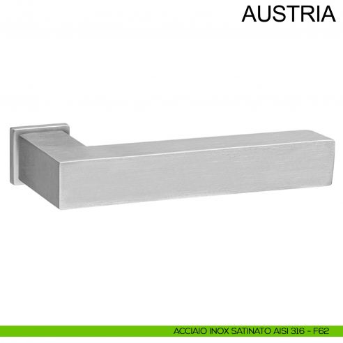 Maniglia in acciaio con rosetta mini per porta Austria Fimet Inox acciaio AISI 316