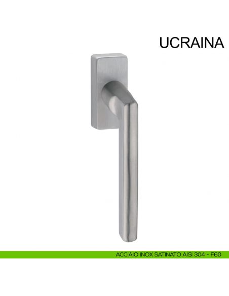 Maniglia in acciaio per finestra DK Ucraina Fimet Inox acciaio AISI 304