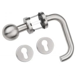 Maniglia in acciaio e pomolo fisso foro yale Spagna PZW Fimet Inox