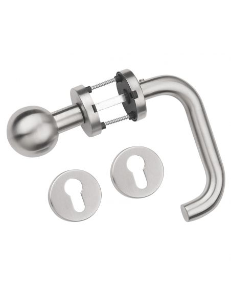 Maniglia in acciaio e pomolo fisso foro yale Spagna PZW Fimet Inox